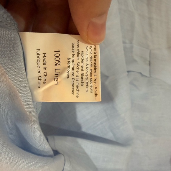 LINTICO Light Blue Linen Joanna Tunic Top - Picture 7 of 7